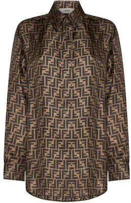 (Women) FENDI Brown Monogram Button-Up Long Sleeve Shirt. FS8107A8G3F118W Order (Women) FENDI Brown Monogram Button-Up Long Sleeve Shirt. FS8107A8G3F118W