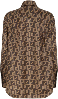 (Women) FENDI Brown Monogram Button-Up Long Sleeve Shirt. FS8107A8G3F118W Lookbook (Women) FENDI Brown Monogram Button-Up Long Sleeve Shirt. FS8107A8G3F118W