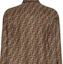 Shop (Women) FENDI Brown Monogram Button-Up Long Sleeve Shirt. FS8107A8G3F118W