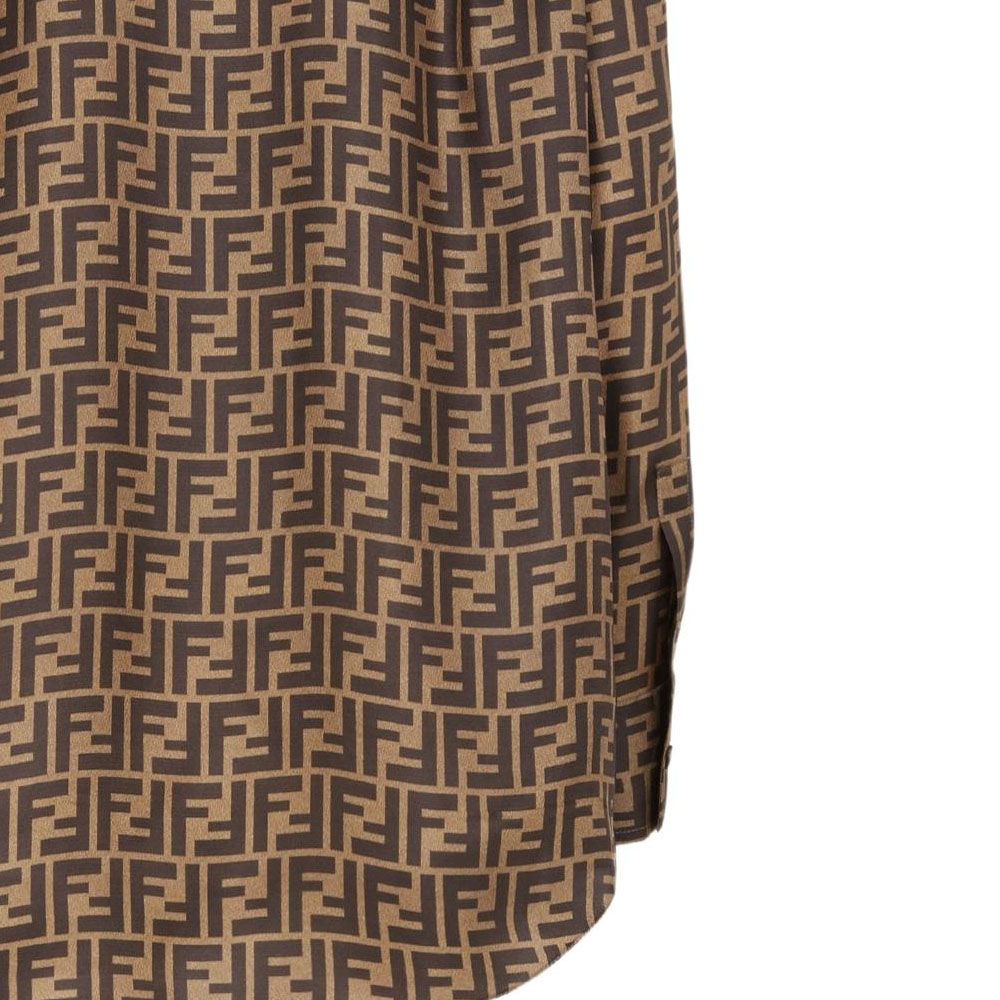 (Women) FENDI  Brown Monogram Button-Up Long Sleeve Shirt. FS8107A8G3F118W 圖 6