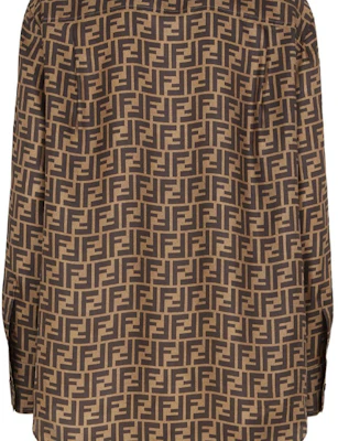 (Women) FENDI Brown Monogram Button-Up Long Sleeve Shirt. FS8107A8G3F118W Sizing (Women) FENDI Brown Monogram Button-Up Long Sleeve Shirt. FS8107A8G3F118W