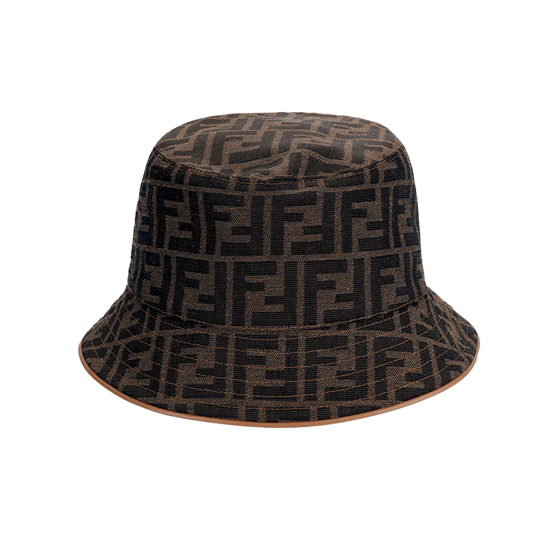 (Women) FENDI  Brown Patterned Polyester Bucket Hat. FXQ899ALSGF0QE1