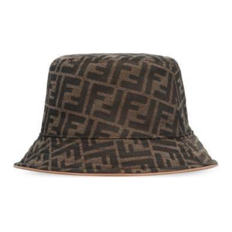 Order (W) フェンディ ブラウン パターン ポリエステル バケットハット FXQ899ALSGF0QE1