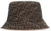 Order (Women) FENDI Brown Patterned Polyester Bucket Hat. FXQ899ALSGF0QE1