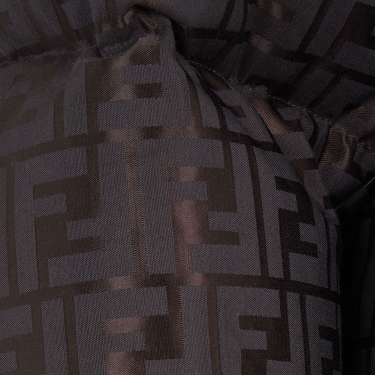 Shop (W) 芬迪棕色印花连帽拉链休闲棉夹克. FAN129AK9ZF0TU7