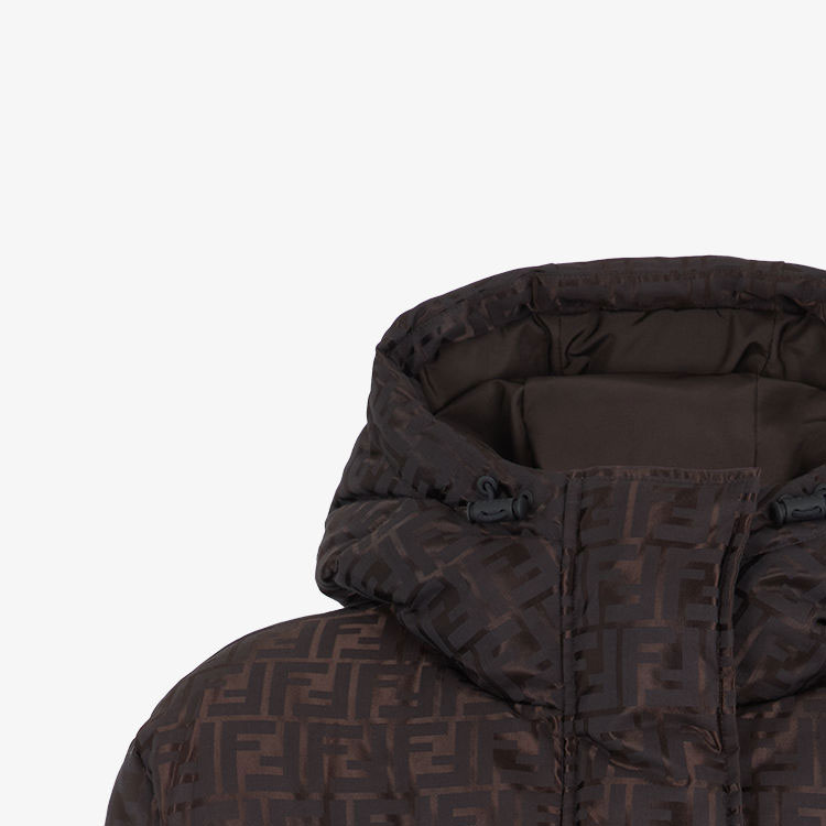 Purchase (W) 芬迪棕色印花连帽拉链休闲棉夹克. FAN129AK9ZF0TU7