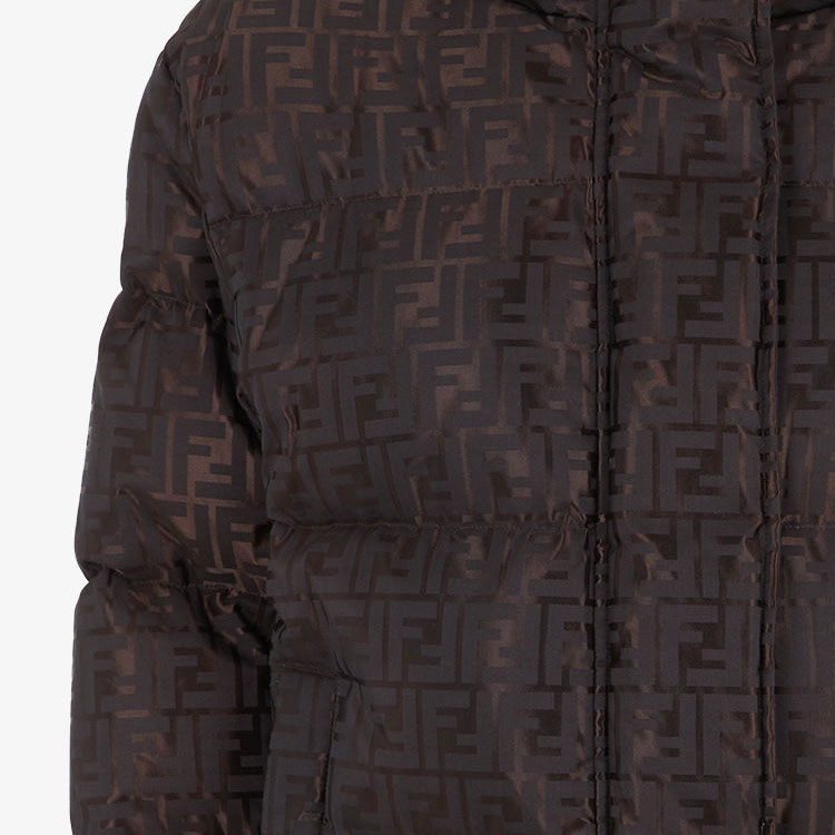 Details for (W) 芬迪棕色印花连帽拉链休闲棉夹克. FAN129AK9ZF0TU7