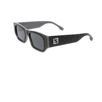 (Women) FENDI Brown Rectangular Sunglasses with Logo Temples. FE40144I