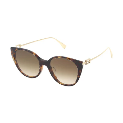 (Women) FENDI Butterfly Sunglasses - Minimalist Acetate & Metal Design FE40047F-55F