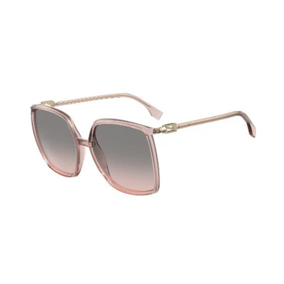 (Women) FENDI Butterfly Sunglasses Pink/Tortoiseshell/Black Logo Frame FF-0431GS