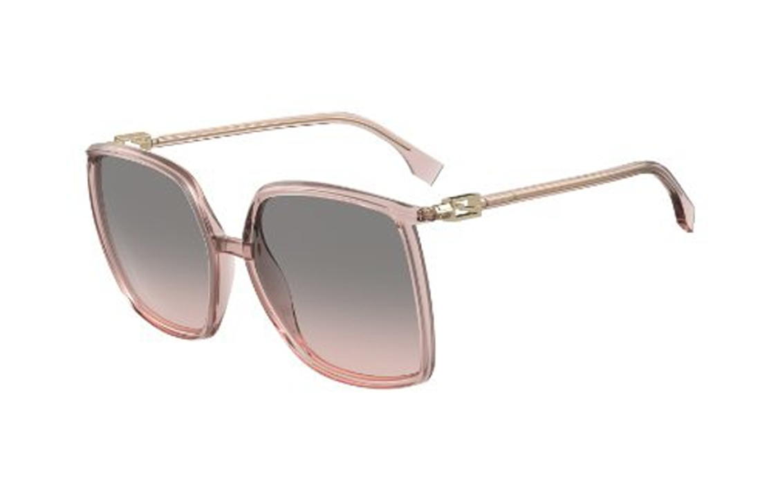 (Women) FENDI  Butterfly Sunglasses Pink/Tortoiseshell/Black Logo Frame FF-0431GS 圖 2