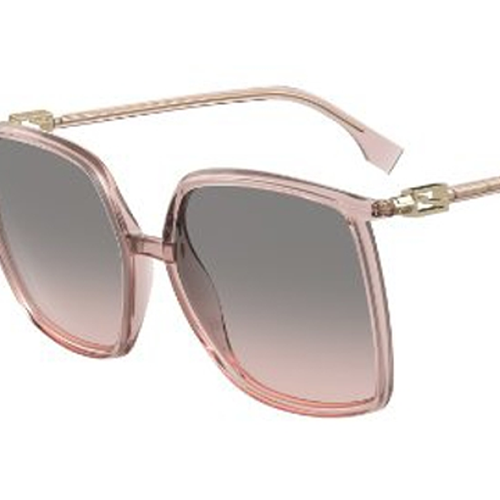 (Women) FENDI  Butterfly Sunglasses Pink/Tortoiseshell/Black Logo Frame FF-0431GS 圖 4