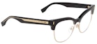 Buy (Women) FENDI Cat-Eye Optical Glasses Black with Side Logo Plastic Frame. FF0163vjg