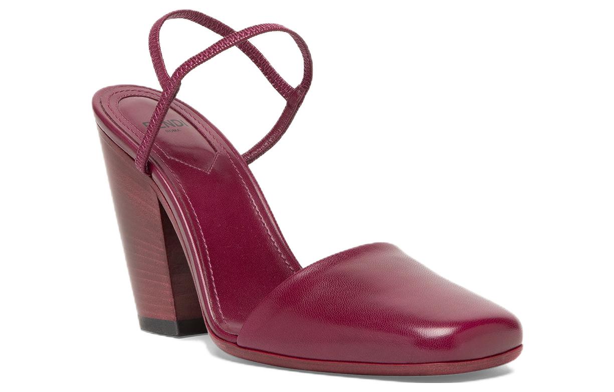 Order (W) 芬迪“优雅简约”红色粗跟高跟鞋 8J8492AQZ1F1MTW