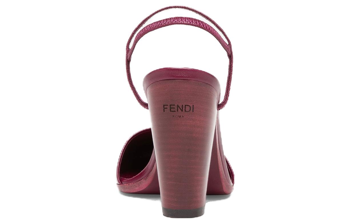 Shop (W) Fendi ''Elegante Eenvoud'' Block-Heel Pumps ''Rood'' 8J8492AQZ1F1MTW