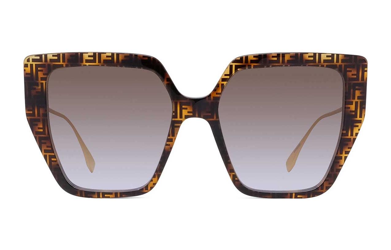 Lookbook (W) Cermin Mata FENDI Butterfly Coklat Gaya Chic Fesyen. FE40012U55F