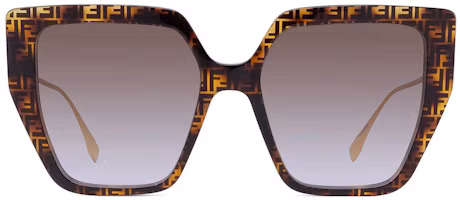 Lookbook (W) FENDI 時尚優雅蝴蝶造型棕色太陽眼鏡 FE40012U55F