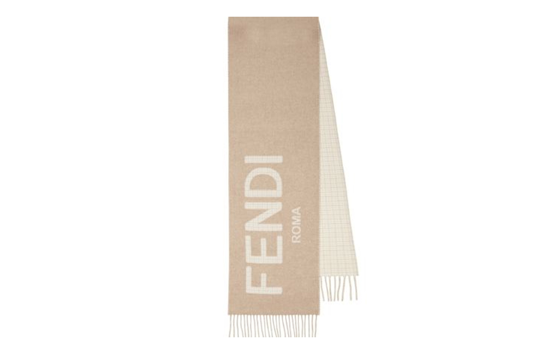 (Women) FENDI  Fashionable Beige Knitted Scarf - Trendy & Versatile Accessory FXT334AHR1F0QB9