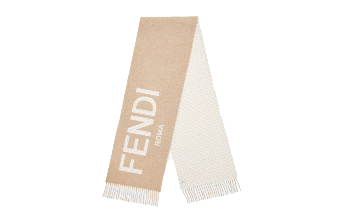 (Women) FENDI  Fashionable Beige Knitted Scarf - Trendy & Versatile Accessory FXT334AHR1F0QB9 圖 4