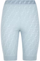 (Women) FENDI FF Monogram Biker Shorts Light Blue - FW22 Activewear. FAB273AGOQF1H3F (Women) FENDI FF Monogram Biker Shorts Light Blue - FW22 Activewear. FAB273AGOQF1H3F