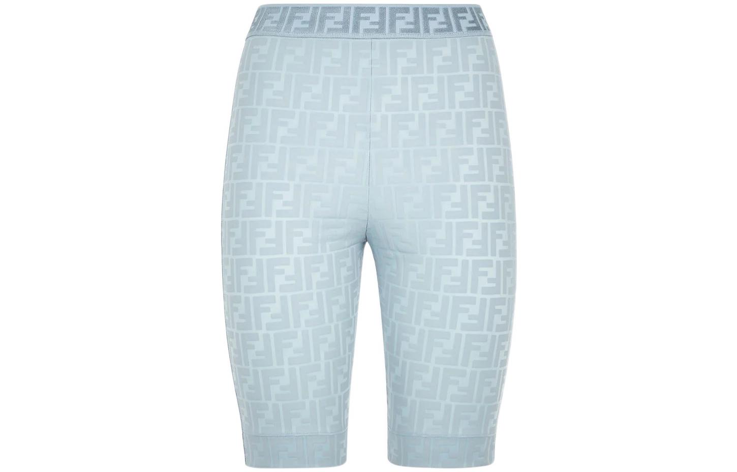 Order (W) FENDI Pantalones Cortos Biker Monograma FF Azul Claro - FW22 Activewear. FAB273AGOQF1H3F