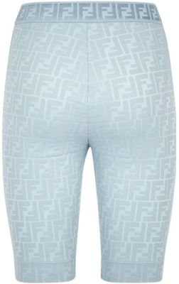 (W) FENDI Pantalones Cortos Biker Monograma FF Azul Claro - FW22 Activewear. FAB273AGOQF1H3F Lookbook (W) FENDI Pantalones Cortos Biker Monograma FF Azul Claro - FW22 Activewear. FAB273AGOQF1H3F