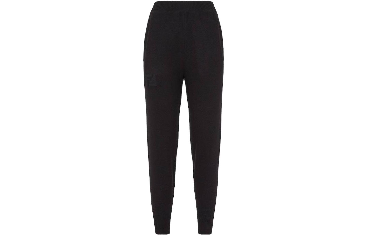 (Women) FENDI  FW22 Black Loose Fit Mid-Rise Casual Pants. FZR763ALAKF0GME