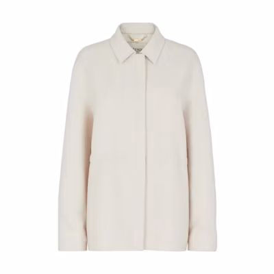 (Women) FENDI FW22 White Solid Color Long Sleeve Jacket. FJ7374A5HDF0ZNM