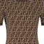 Cheap (W) FENDI FW24 標誌修身棕色短袖針織上衣 FZXC72ASJTF0GGE