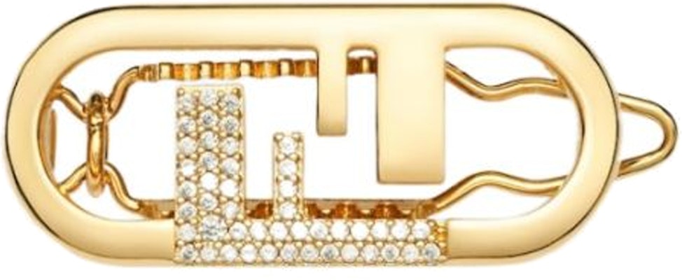 (Women) FENDI Gold Hairpin with Embellished Logo Design. 8AH985A44G Order (Women) FENDI Gold Hairpin with Embellished Logo Design. 8AH985A44G