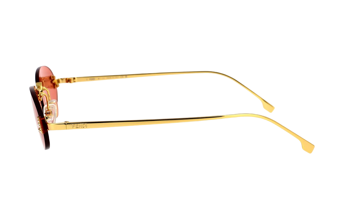 Purchase (W) FENDI 金色椭圆合金时尚太阳镜 FE4075US5430S