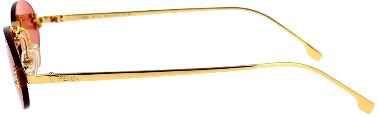 (Women) FENDI Gold Oval Alloy Fashion Sunglasses FE4075US5430S Purchase (Women) FENDI Gold Oval Alloy Fashion Sunglasses FE4075US5430S