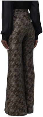 (Women) FENDI Gray Mid-Rise Belted Flared Casual Pants with All-Over Print FR6537A8G3F1440 Lookbook (Women) FENDI Gray Mid-Rise Belted Flared Casual Pants with All-Over Print FR6537A8G3F1440