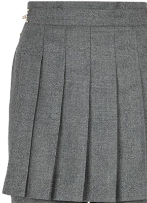 (Women) FENDI Gray Wool Pleated Trousers FR6504AM3NF0TDR Sizing (Women) FENDI Gray Wool Pleated Trousers FR6504AM3NF0TDR