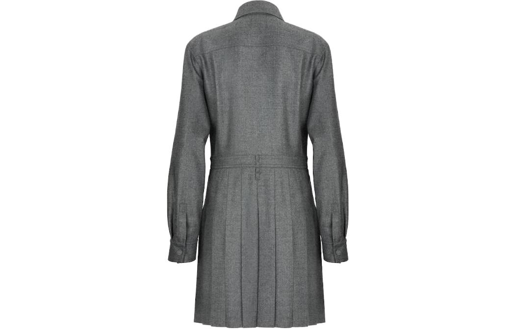 Lookbook (W) FENDI 灰色拉鍊Polo領長袖短連身裙 FDC846AM3NF0TDR