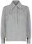 Order (Women) FENDI Grey Solid Long-Sleeve Pullover Shirt with Pointed Collar FLF756ALCCF1IHH