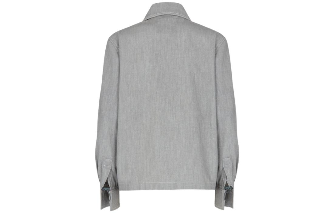 Lookbook (W) FENDI 灰色纯色尖领长袖套头衬衫 FLF756ALCCF1IHH