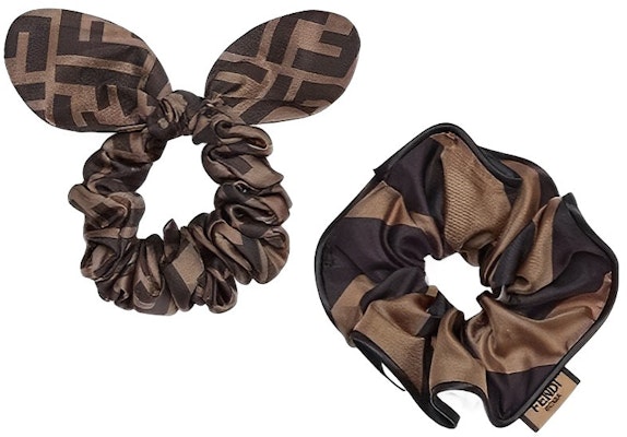(Women) FENDI Hair Tie with Pattern Print - Brown. FXT268ADG0 Order (Women) FENDI Hair Tie with Pattern Print - Brown. FXT268ADG0