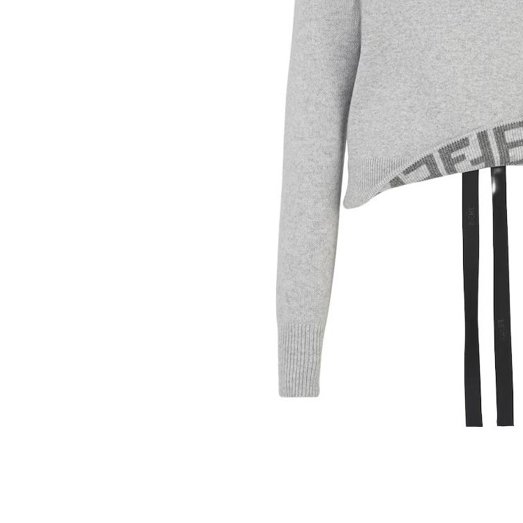 Purchase (W) FENDI 灰色高領logo字母印花毛衣 FZX934ANJJF0TAZ