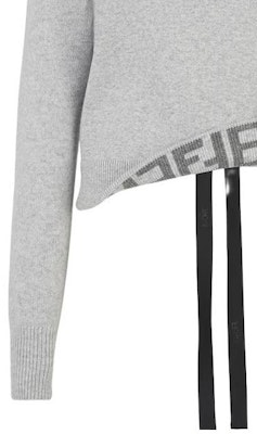 (Women) FENDI High-Neck Sweater with Logo Letter Print in Gray. FZX934ANJJF0TAZ Purchase (Women) FENDI High-Neck Sweater with Logo Letter Print in Gray. FZX934ANJJF0TAZ