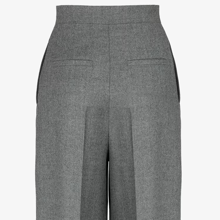 Details for (W) FENDI Seluar Kasual Pinggang Tinggi Kaki Lurus Kelabu Mix. FR6375AM3NF0TDR