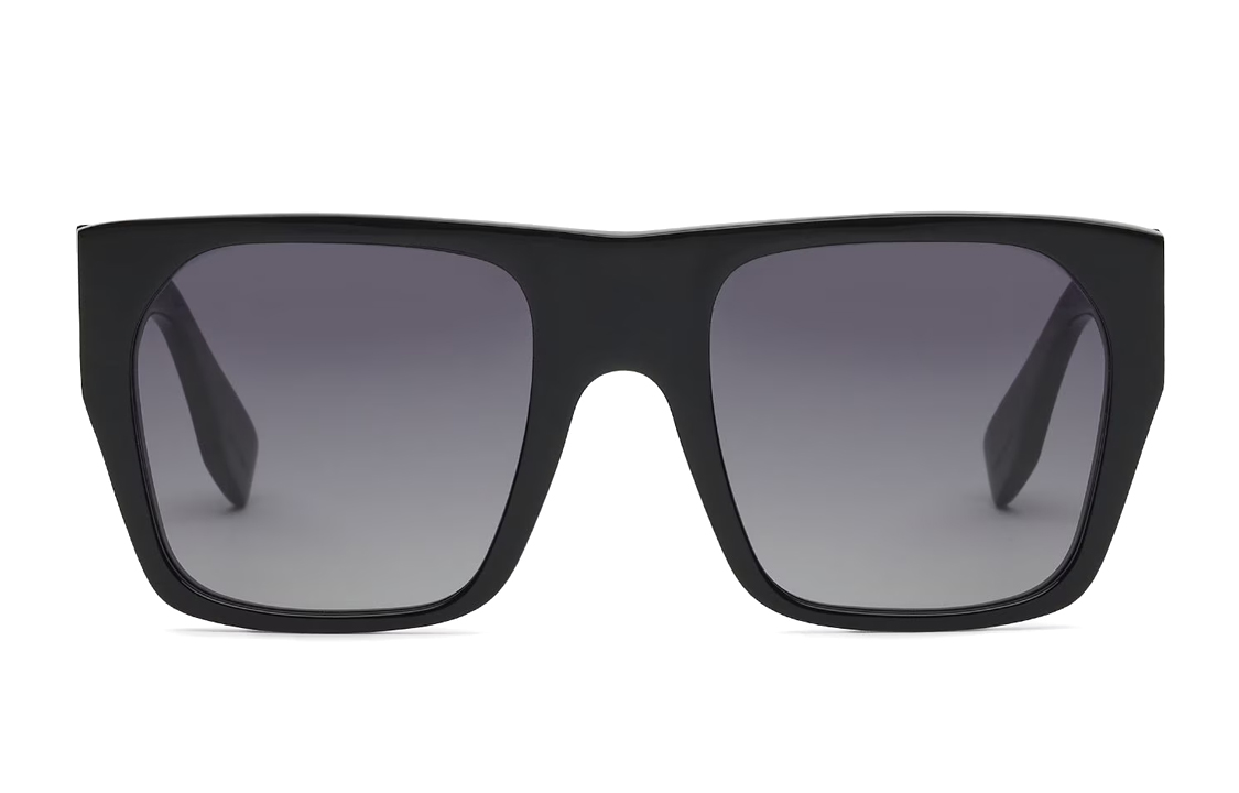 (Women) FENDI  Irregular Black Sunglasses with Baguette Logo Temples. FOA037V1RF1NYY 圖 3