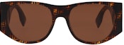 Shop (W) Gafas de Sol FENDI Irregulares Carey con Diseño de Patillas Caladas. FE40109I55E