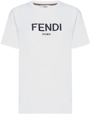 (Women) FENDI Logo Crewneck White T-Shirt SS23. FS7254ALCAF0ZNM Order (Women) FENDI Logo Crewneck White T-Shirt SS23. FS7254ALCAF0ZNM