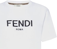 (W) FENDI Logo Crewneck Baju-T Putih SS23. FS7254ALCAF0ZNM Sizing (W) FENDI Logo Crewneck Baju-T Putih SS23. FS7254ALCAF0ZNM