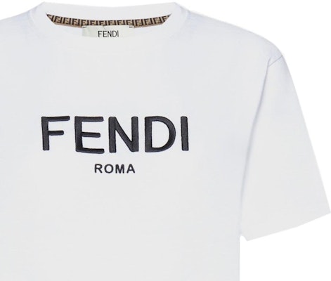 (Women) FENDI Logo Crewneck White T-Shirt SS23. FS7254ALCAF0ZNM Sizing (Women) FENDI Logo Crewneck White T-Shirt SS23. FS7254ALCAF0ZNM