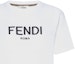 Sizing (W) 펜디 로고 크루넥 화이트 티셔츠 SS23. FS7254ALCAF0ZNM