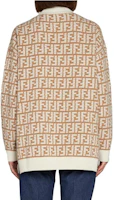 Purchase (W) FENDI 經典Logo提花針織毛衣 米色 FW22. FZX862ALOJF0QU5