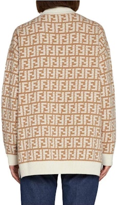 (Women) FENDI Logo Jacquard Knit Pullover Sweater Beige FW22. FZX862ALOJF0QU5 Purchase (Women) FENDI Logo Jacquard Knit Pullover Sweater Beige FW22. FZX862ALOJF0QU5