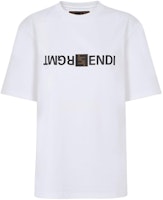 (Women) FENDI Logo Print Short Sleeve Oversized T-Shirt White SS24. FS9626AQFZF0ZNM (Women) FENDI Logo Print Short Sleeve Oversized T-Shirt White SS24. FS9626AQFZF0ZNM